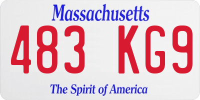 MA license plate 483KG9