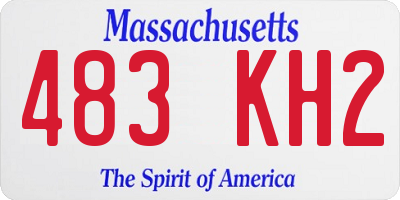 MA license plate 483KH2