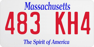 MA license plate 483KH4