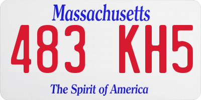 MA license plate 483KH5