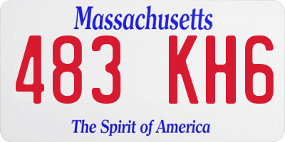 MA license plate 483KH6