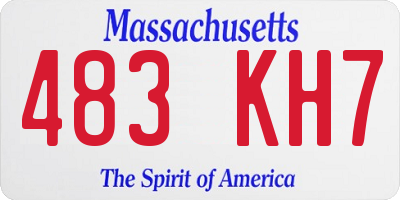 MA license plate 483KH7