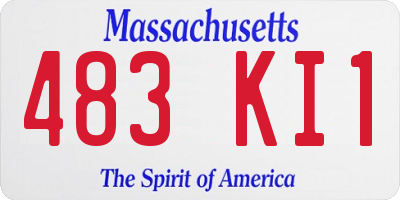 MA license plate 483KI1