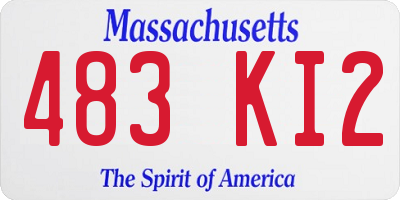 MA license plate 483KI2