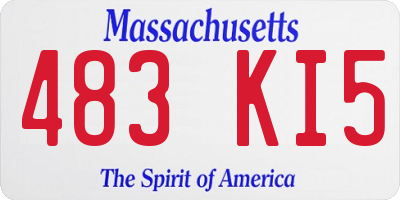 MA license plate 483KI5