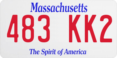MA license plate 483KK2