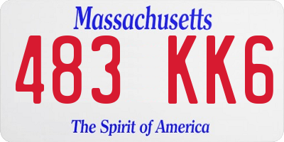 MA license plate 483KK6