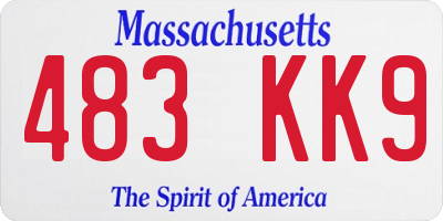 MA license plate 483KK9