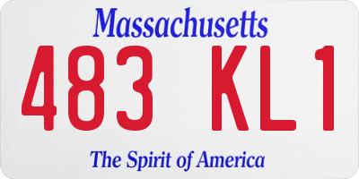 MA license plate 483KL1