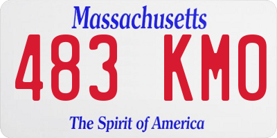 MA license plate 483KM0