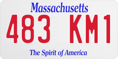 MA license plate 483KM1