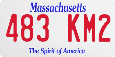 MA license plate 483KM2