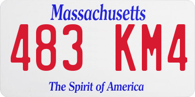 MA license plate 483KM4