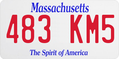 MA license plate 483KM5