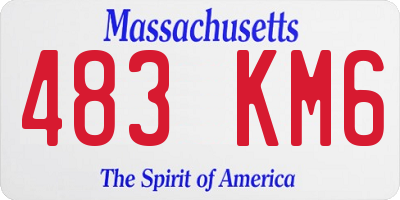 MA license plate 483KM6