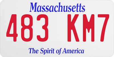 MA license plate 483KM7