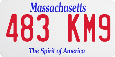 MA license plate 483KM9