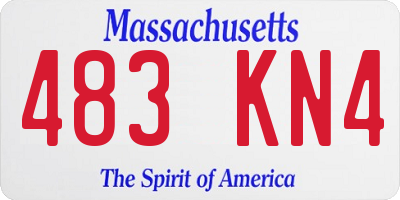 MA license plate 483KN4