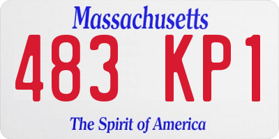 MA license plate 483KP1