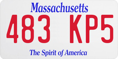 MA license plate 483KP5