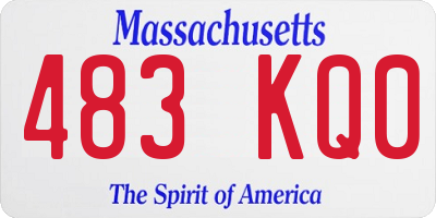 MA license plate 483KQ0
