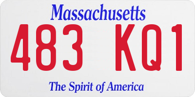 MA license plate 483KQ1