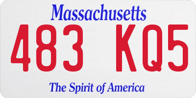MA license plate 483KQ5