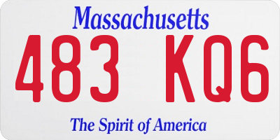 MA license plate 483KQ6