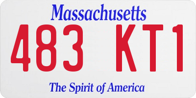MA license plate 483KT1