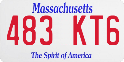MA license plate 483KT6
