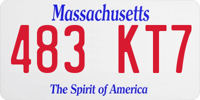 MA license plate 483KT7