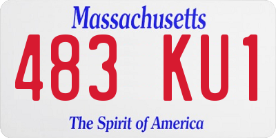 MA license plate 483KU1