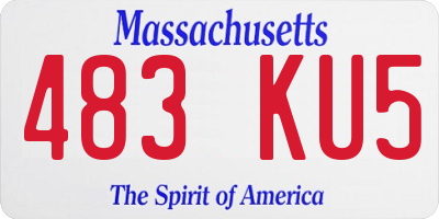 MA license plate 483KU5