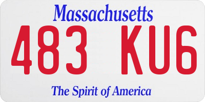 MA license plate 483KU6