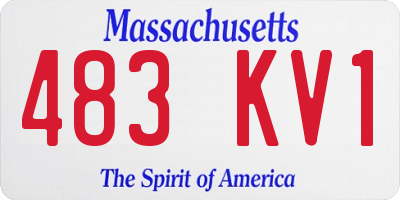 MA license plate 483KV1