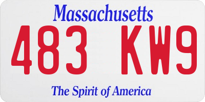 MA license plate 483KW9