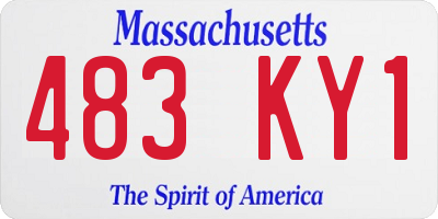 MA license plate 483KY1