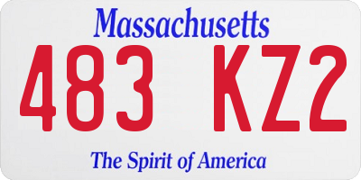 MA license plate 483KZ2