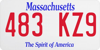 MA license plate 483KZ9