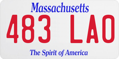 MA license plate 483LA0
