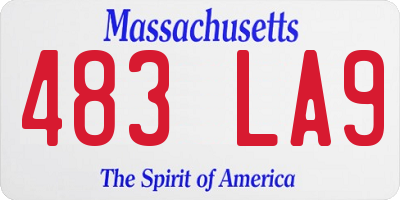 MA license plate 483LA9