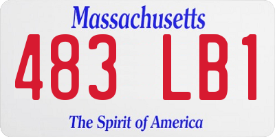 MA license plate 483LB1