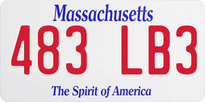 MA license plate 483LB3