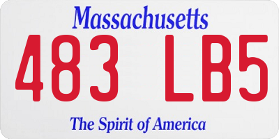 MA license plate 483LB5