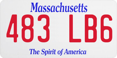 MA license plate 483LB6