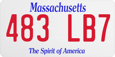 MA license plate 483LB7