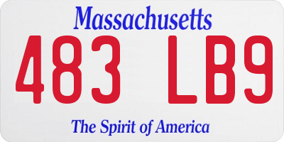 MA license plate 483LB9
