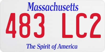 MA license plate 483LC2