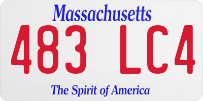 MA license plate 483LC4