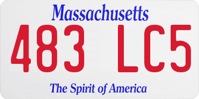 MA license plate 483LC5